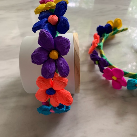 Mexican paper flowers 🌸 🌷🌺 Headband - Picture 2 of 4